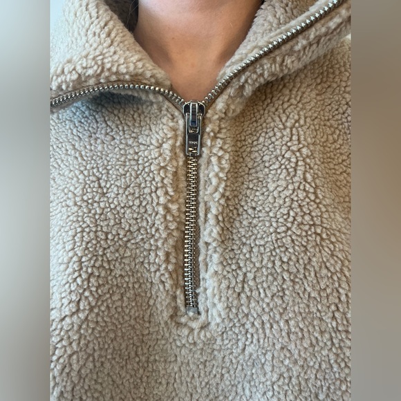 LPA tan sherpa zip up - Picture 5 of 7
